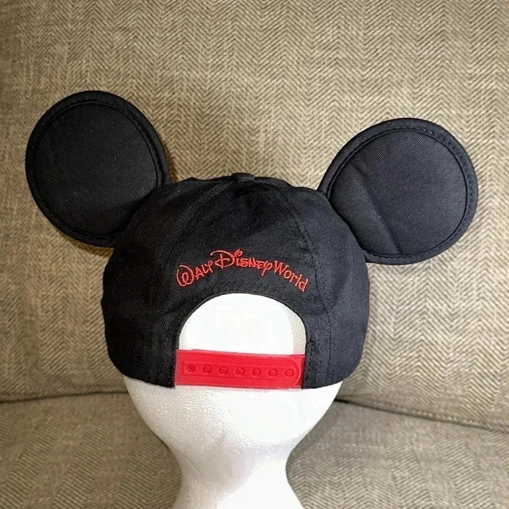 DISNEY WALT DISNEY WORLD PARKS MICKEY MOUSE BALLCAP HAT WITH MICKEY EARS EUC - Picture 6 of 13